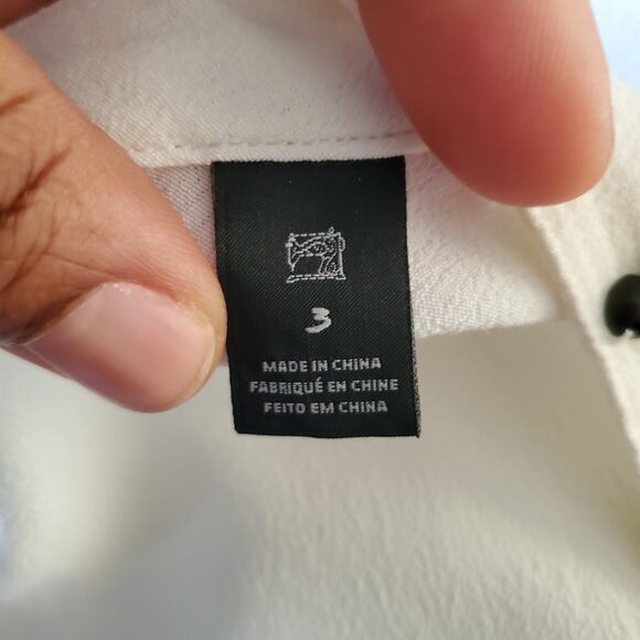 Scotch & Soda Anthropologie Vagabond Voyage Studded Long Sleeve Ivory Top 8 - Picture 8 of 10